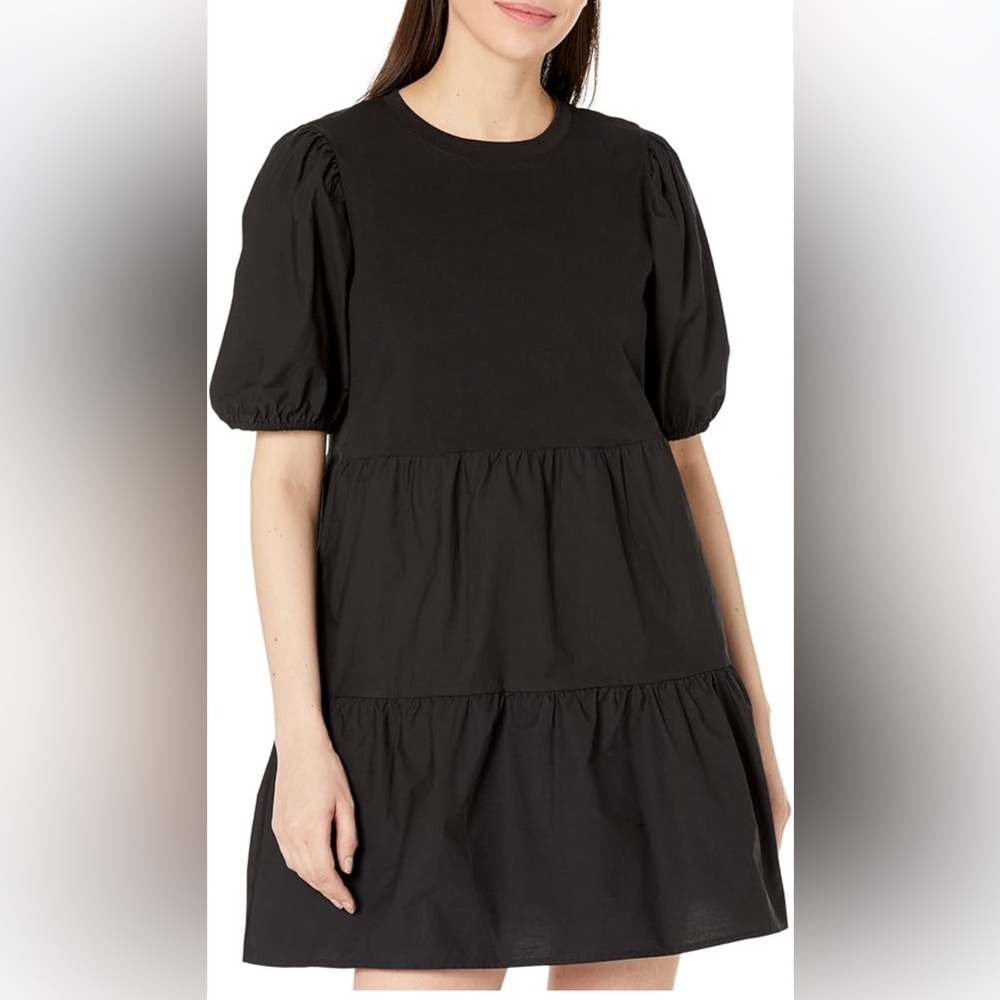 Zara Black‎ Puff Sleeve Mini Dress